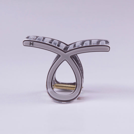 Crystal Edge Claw Clip- Grey
