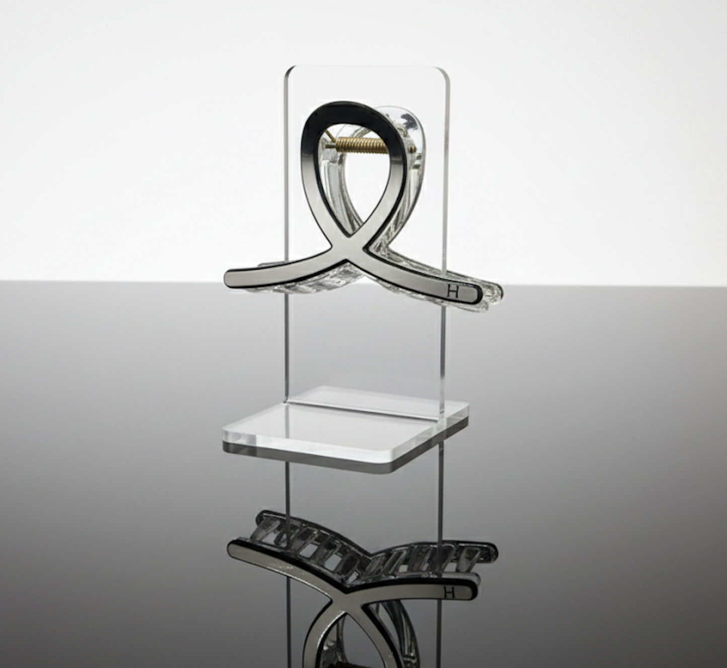 Crystal Edge Claw Clip- White