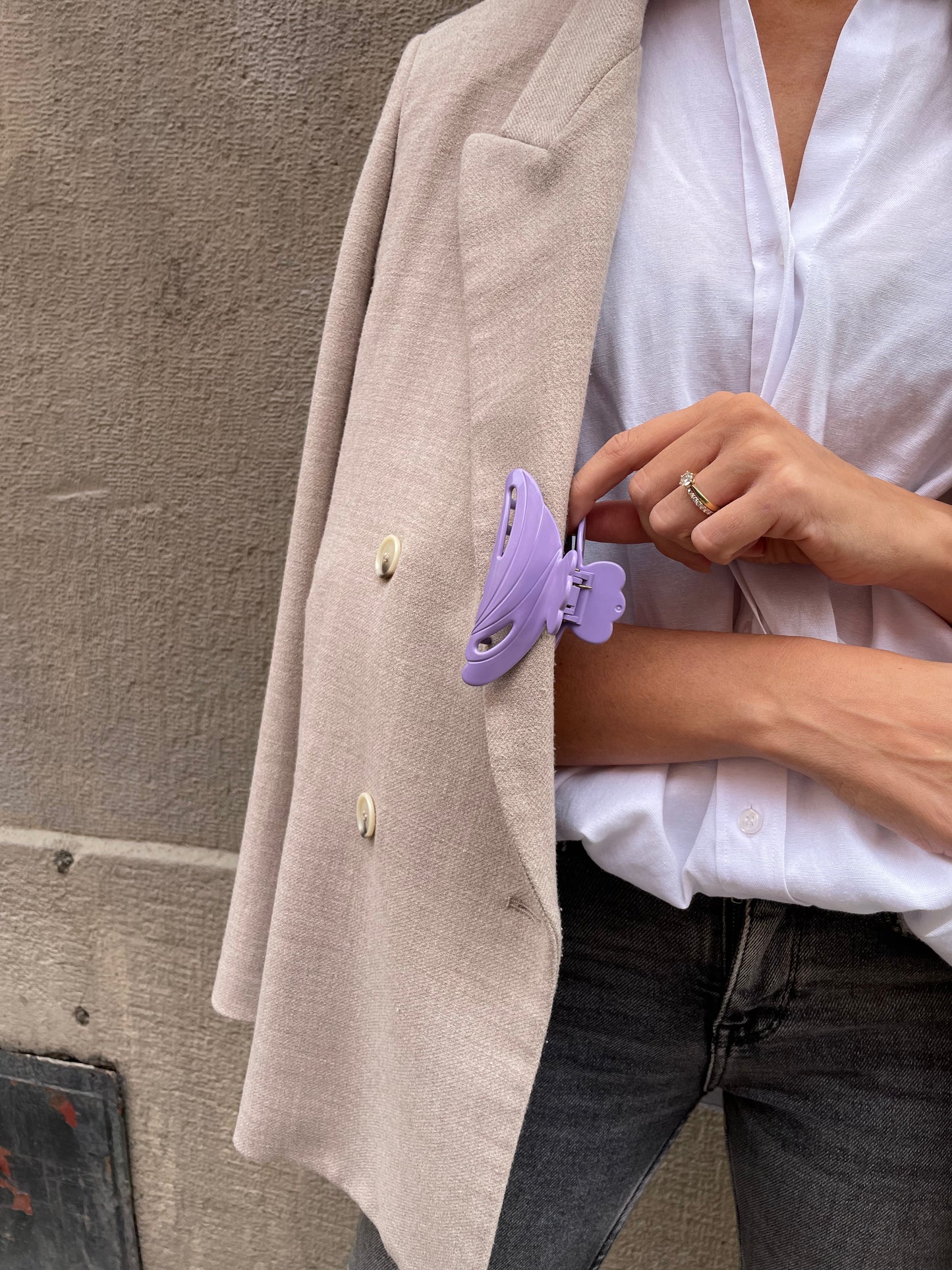 Solid Hair Clip - Purple - Hermine Hold